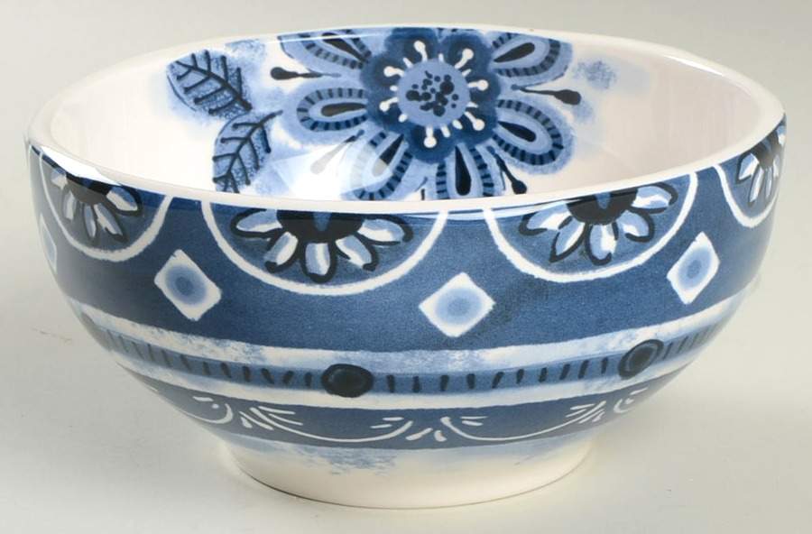 Indigo Floral Soup/Cereal Bowl by Pier 1-1