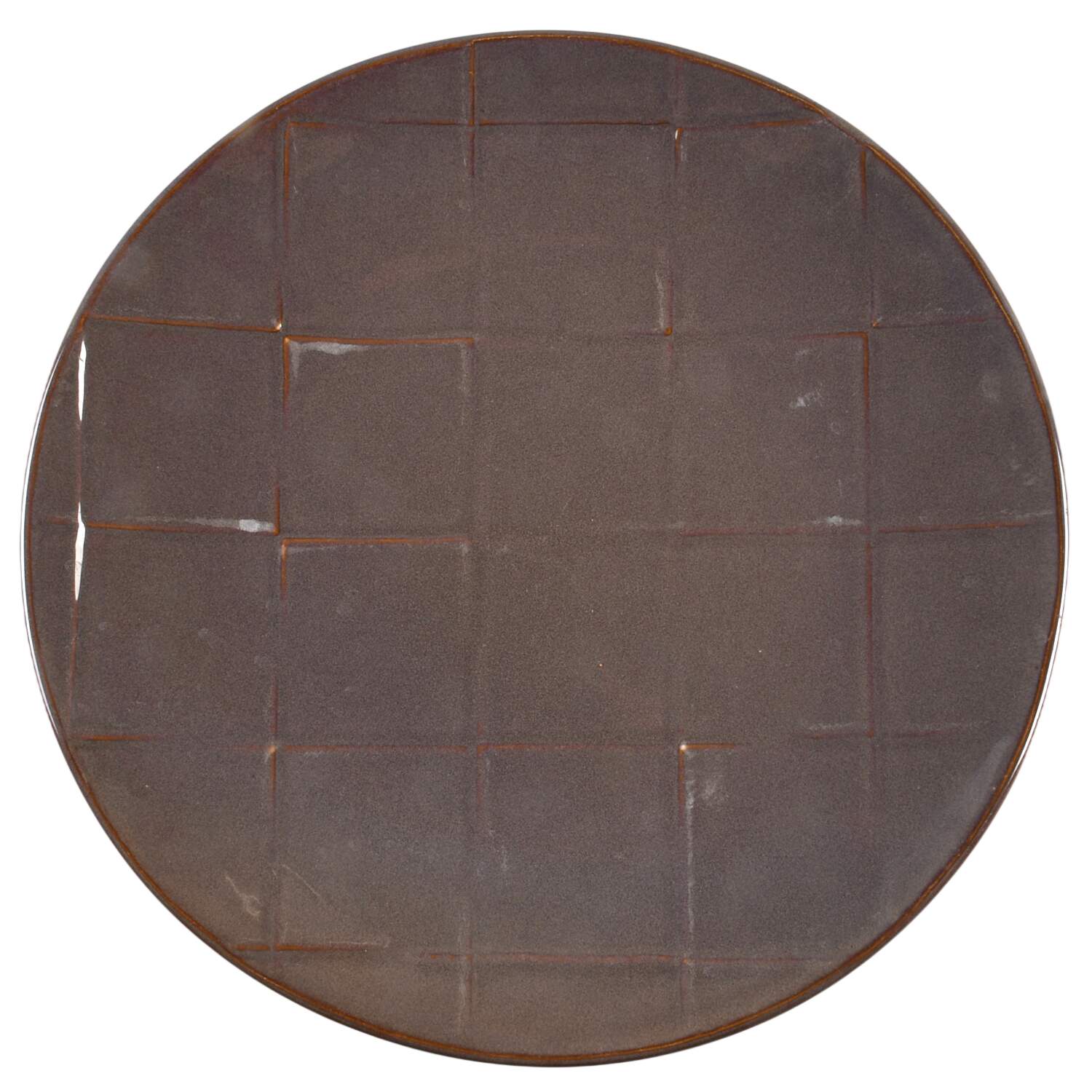 Cubic Brown Dinner Plate by Pier 1-1