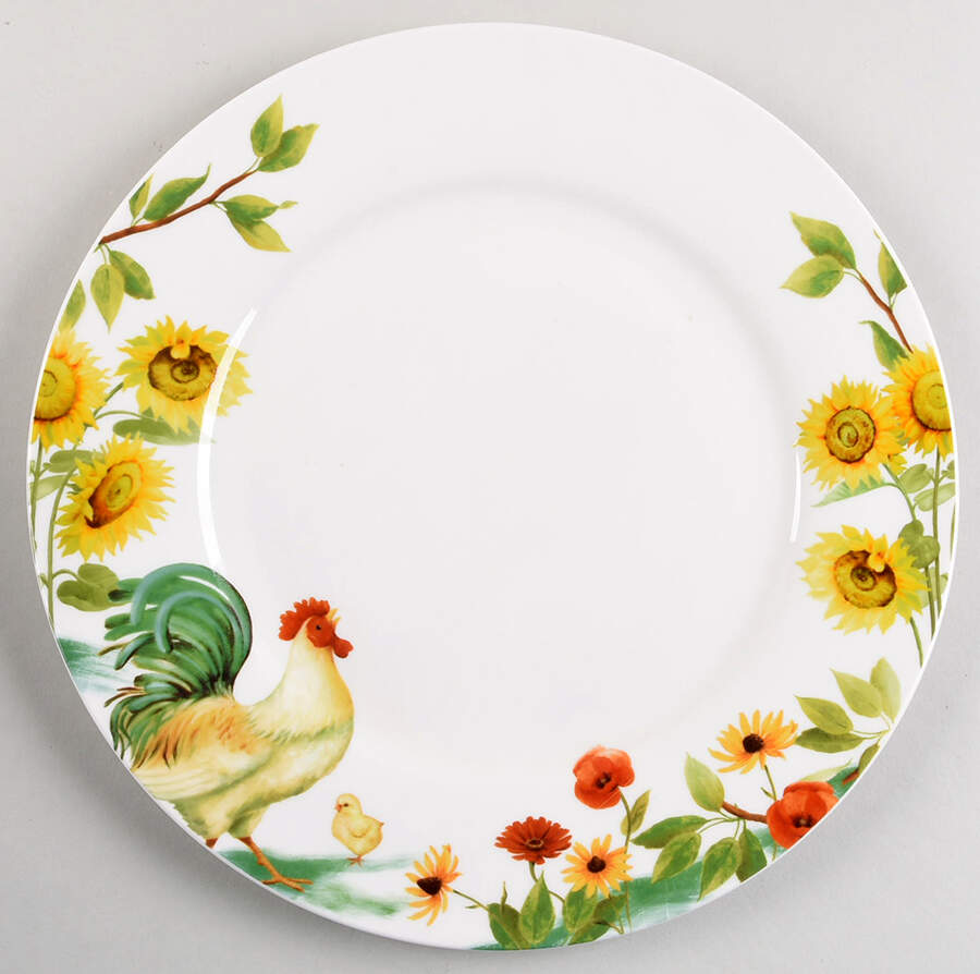 Rooster Meadow 12" Chop Plate (Round Platter) by Pfaltzgraff-1