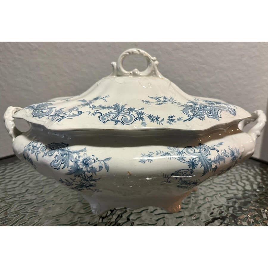 Laurel Blue Tureen &  Lid by Pitcairns-1