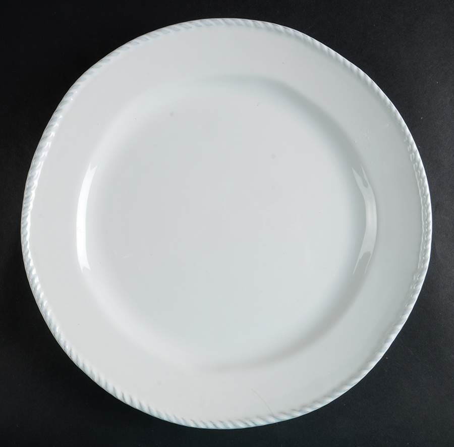 Nautic White Dinner Plate by Primagera-1