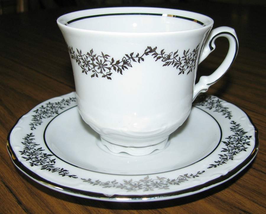 Regency Footed Cup & Saucer Set by Philkraft-1