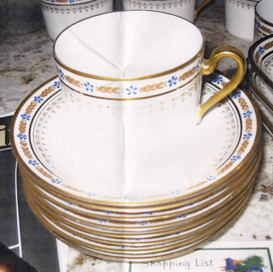 PDT12 Flat Cup & Saucer Set by Porcelaine d'Art-1