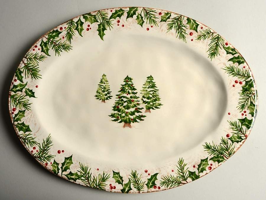 Winter's Wonder 16" Oval Serving Platter by Pier 1-1