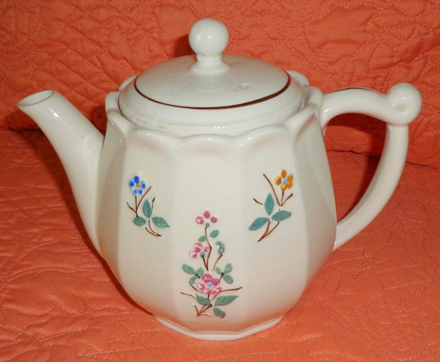 Floral Trio Teapot & Lid by Porcelier-1
