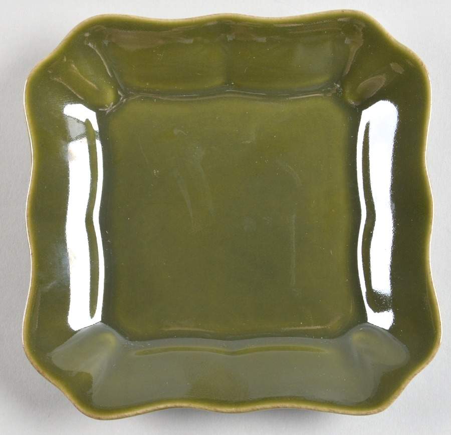 Cambria Olive Green Square Tidbit by Pottery Barn China-1