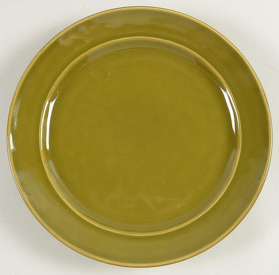 Cambria Olive Green Salad Plate by Pottery Barn China-1