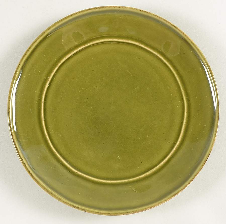 Cambria Olive Green Bread & Butter Plate by Pottery Barn China-1
