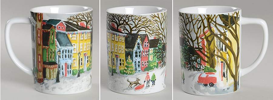 Winter Village Mug by Pottery Barn China-1