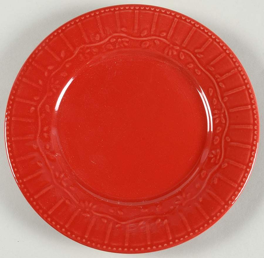 Amelia Red Salad Plate by Pfaltzgraff-1
