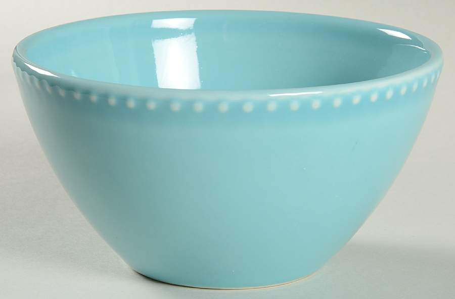 Beaded Aqua Soup/Cereal Bowl by Primagera-1