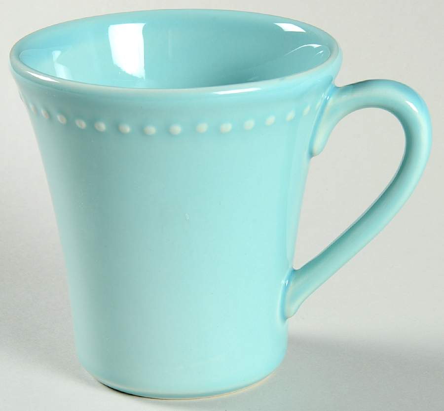 Beaded Aqua Mug by Primagera-1