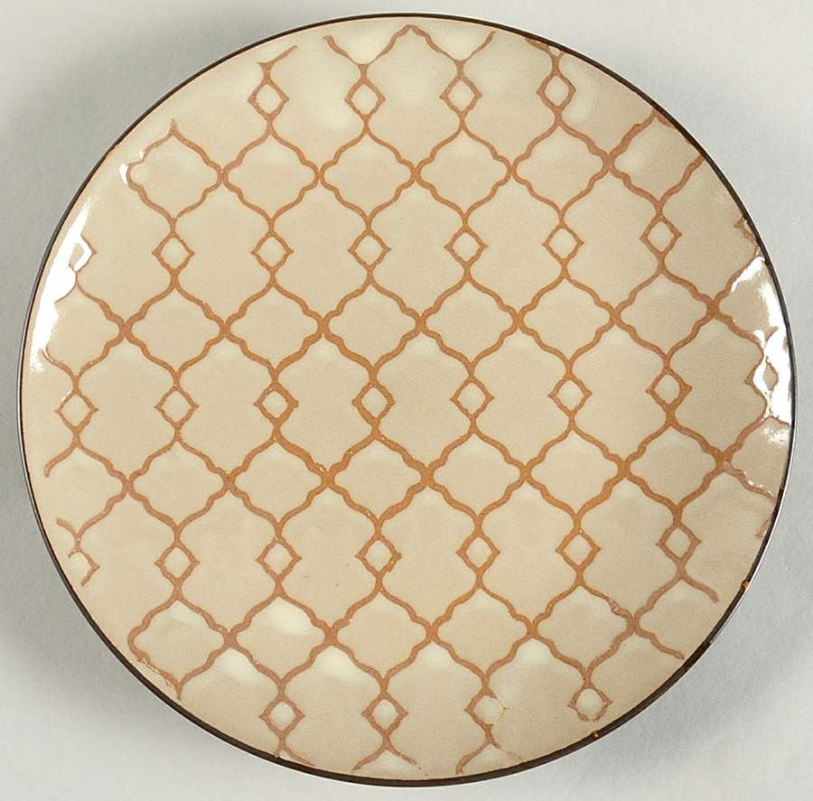 Vintage Lattice Cream Salad Plate by Pfaltzgraff-1