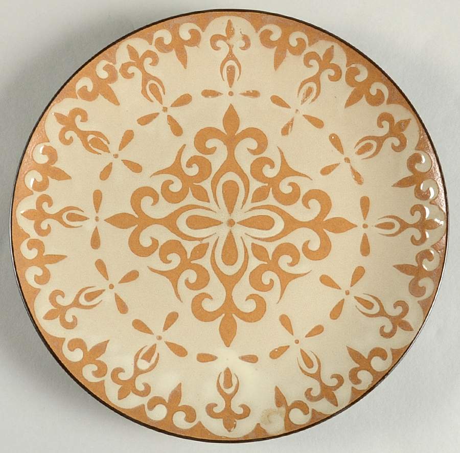 Vintage Scroll Cream Salad Plate by Pfaltzgraff-1