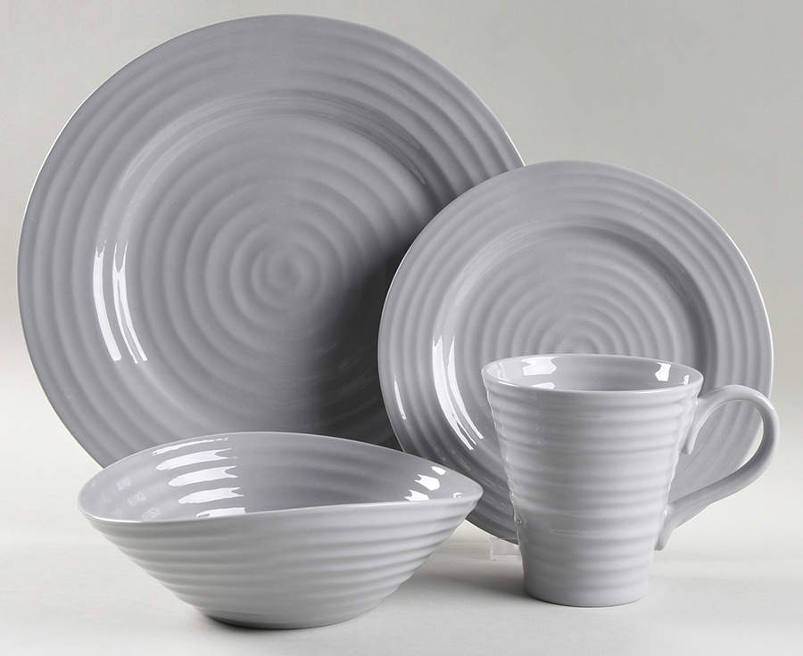 Sophie Conran Grey 4 Piece Place Setting by Portmeirion-1