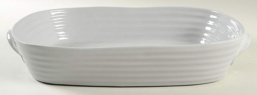 Sophie Conran Grey 14" Rectangular Roaster by Portmeirion-1
