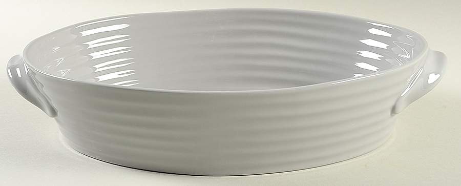 Sophie Conran Grey 13" Oval Roaster by Portmeirion-1