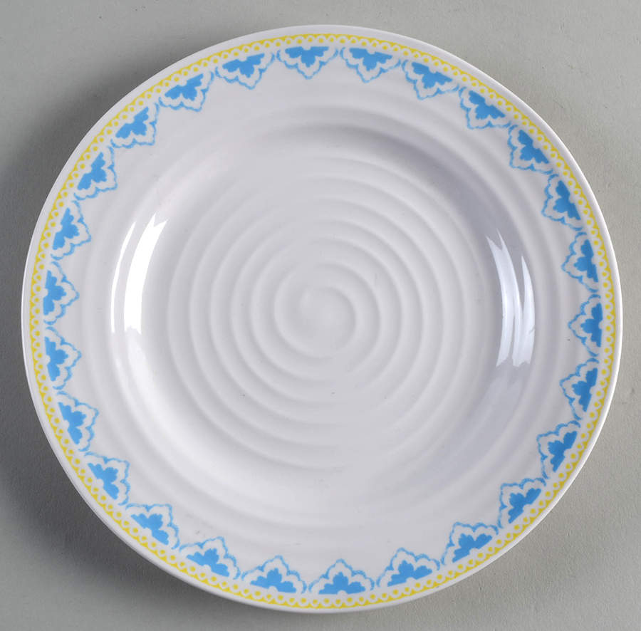 Sophie Blue Melamine Salad/Dessert Plate by Portmeirion-1