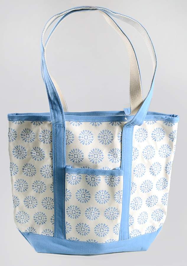 Sophie Blue Large Cloth Tote Bag by Portmeirion-1