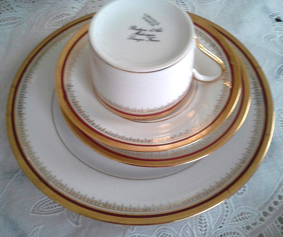 PDT13 Flat Cup & Saucer Set by Porcelaine d'Art-1