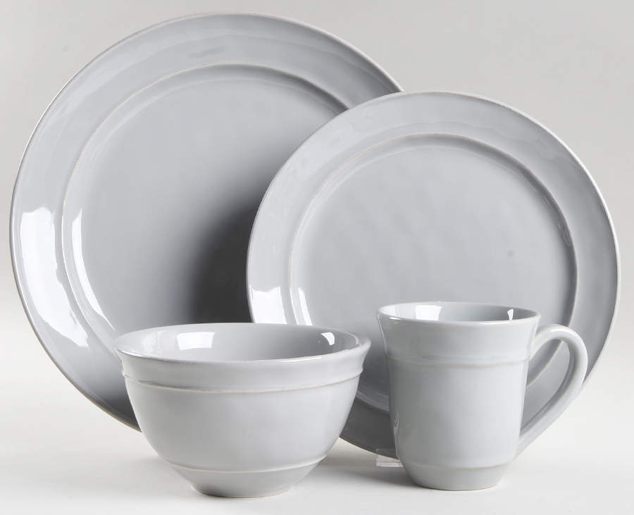 Cambria Gray 4 Piece Place Setting by Pottery Barn China-1