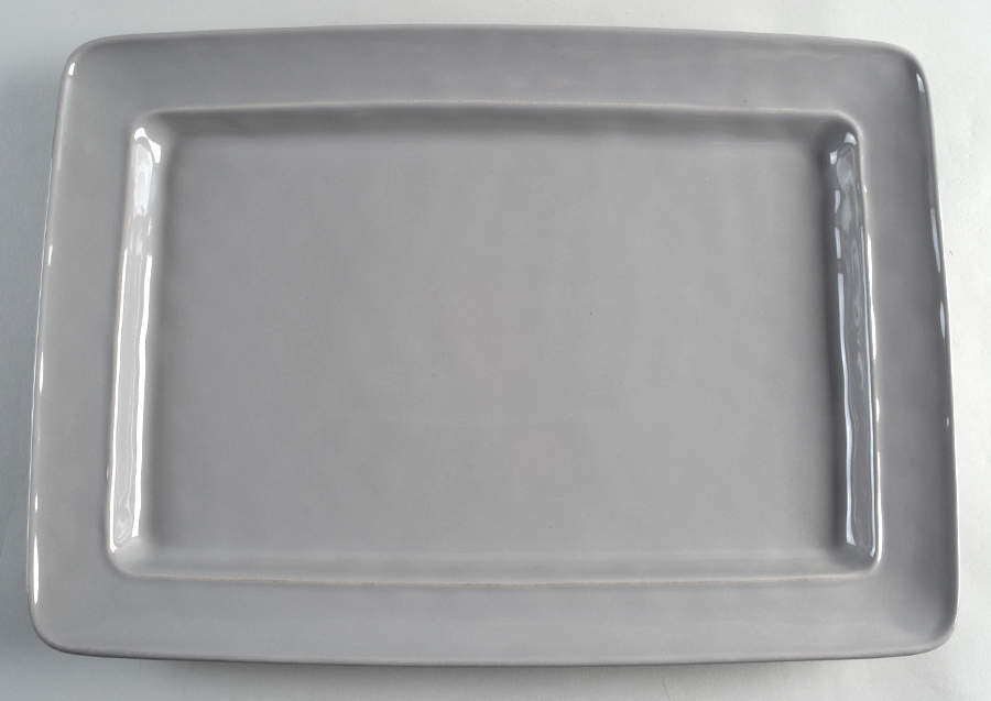 Cambria Gray 16" Rectangular Serving Platter by Pottery Barn China-1
