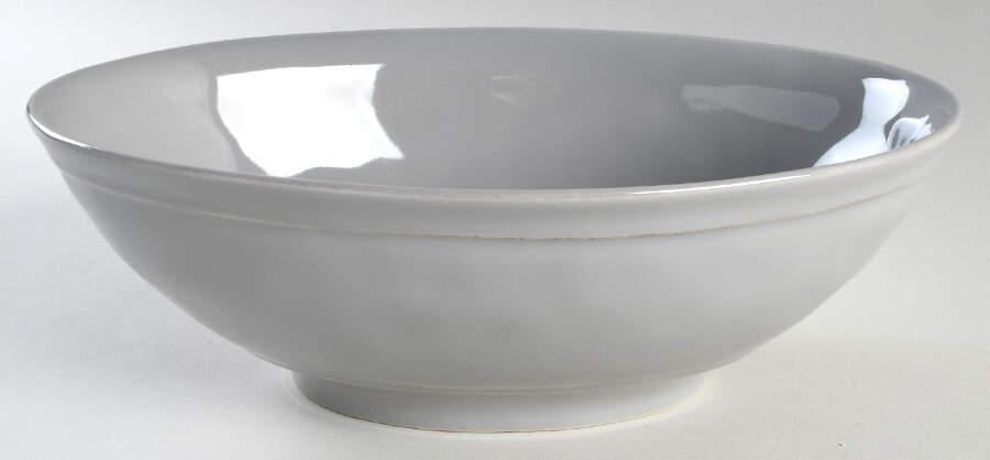 Cambria Gray 12" Oval Serving Bowl by Pottery Barn China-1