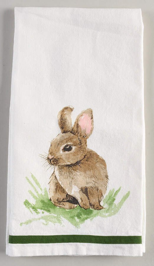 Pasture Bunny Cloth Kitchen Towel by Pottery Barn China-1