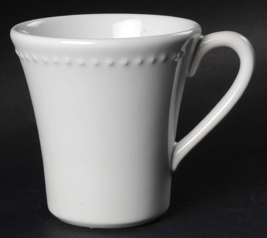Beaded White Mug by Primagera-1