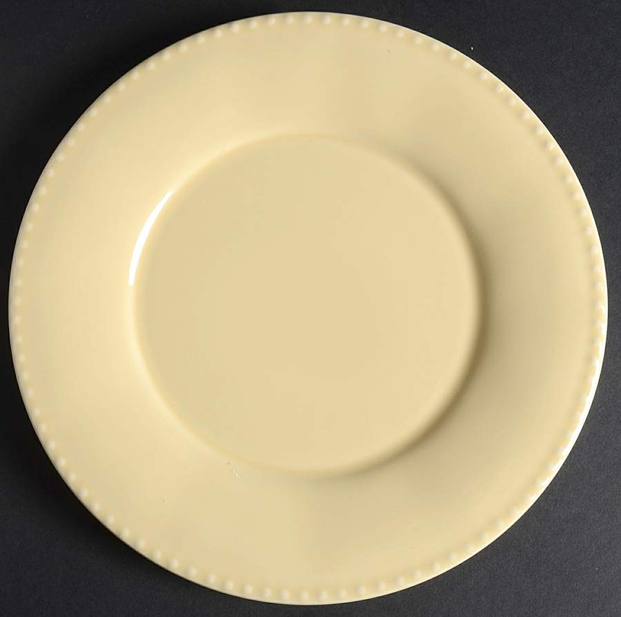 Beaded Yellow Salad Plate by Primagera-1