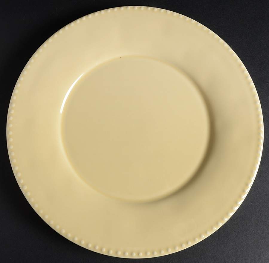 Beaded Yellow Dinner Plate by Primagera-1