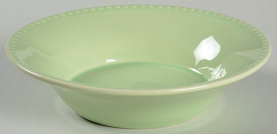 Beaded Green Soup/Cereal Bowl by Primagera-1