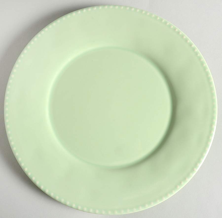 Beaded Green Dinner Plate by Primagera-1