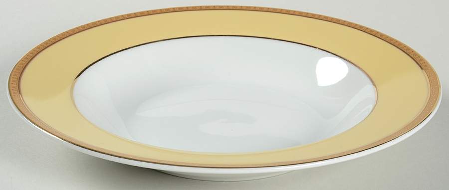 PLX3 Yellow Rim Soup Bowl by Palate & Plate-1