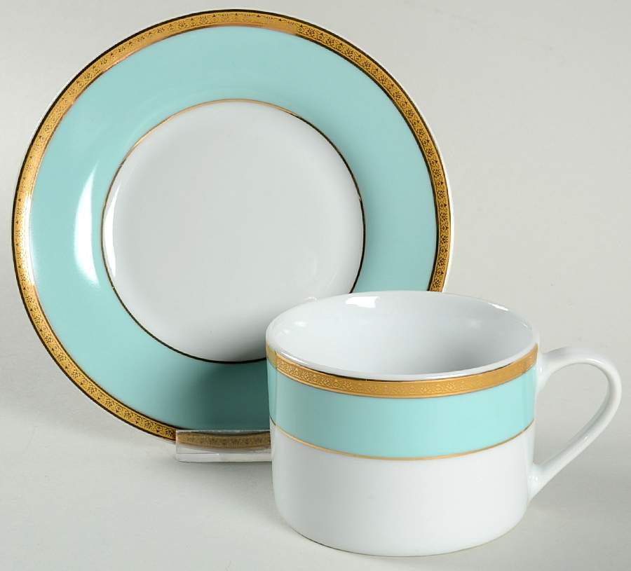 PLX3 Mint Flat Cup & Saucer Set by Palate & Plate-1