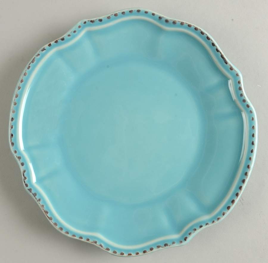 Antique Turquoise Salad Plate by Primagera-1