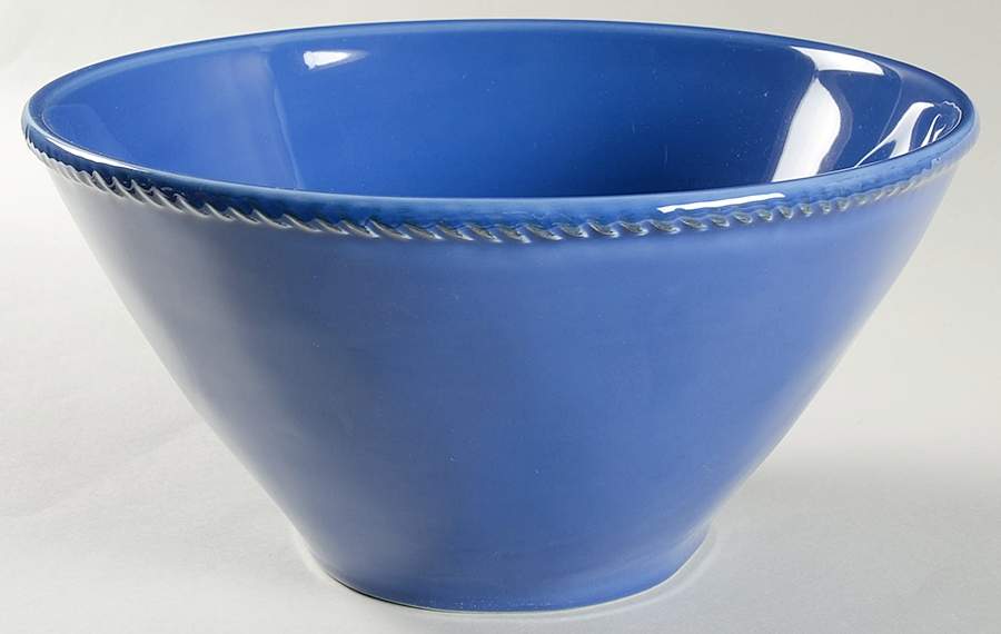 Nautic Dark Blue 11" Large Salad Serving Bowl by Primagera-1