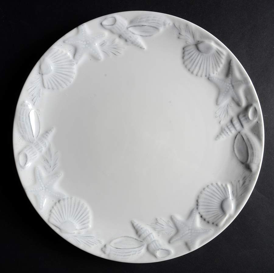 Le Mer White Dinner Plate by Primagera-1