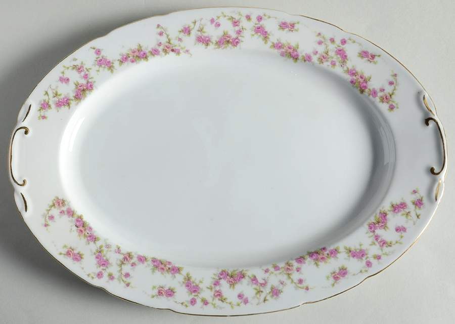 PBC15 13" Oval Serving Platter by Princess (Bavaria, Czech)-1