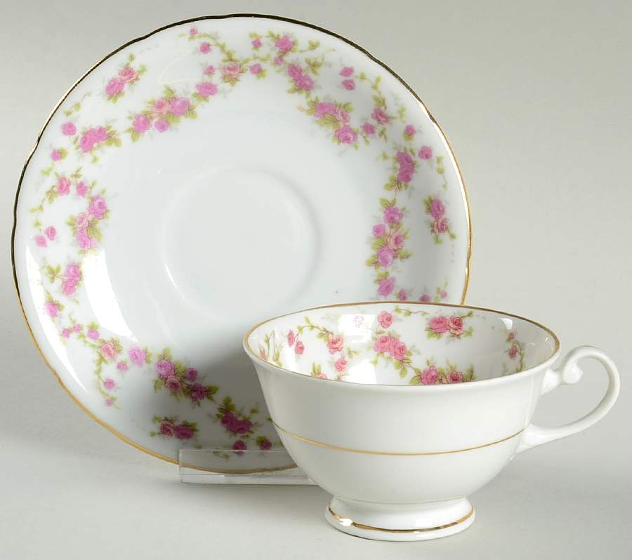PBC15 Footed Cup & Saucer Set by Princess (Bavaria, Czech)-1