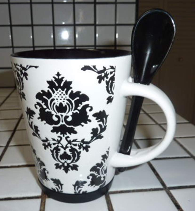 Per168 Slotted Handle Mug & Ceramic Spoon Set by Pier 1-1