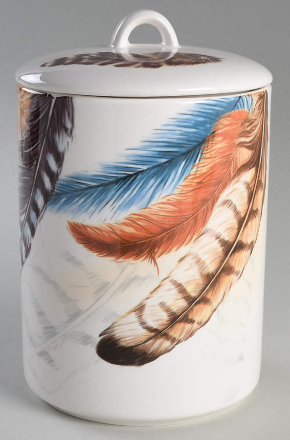 Feather (Multicolor) Medium Canister & Lid by Pier 1-1