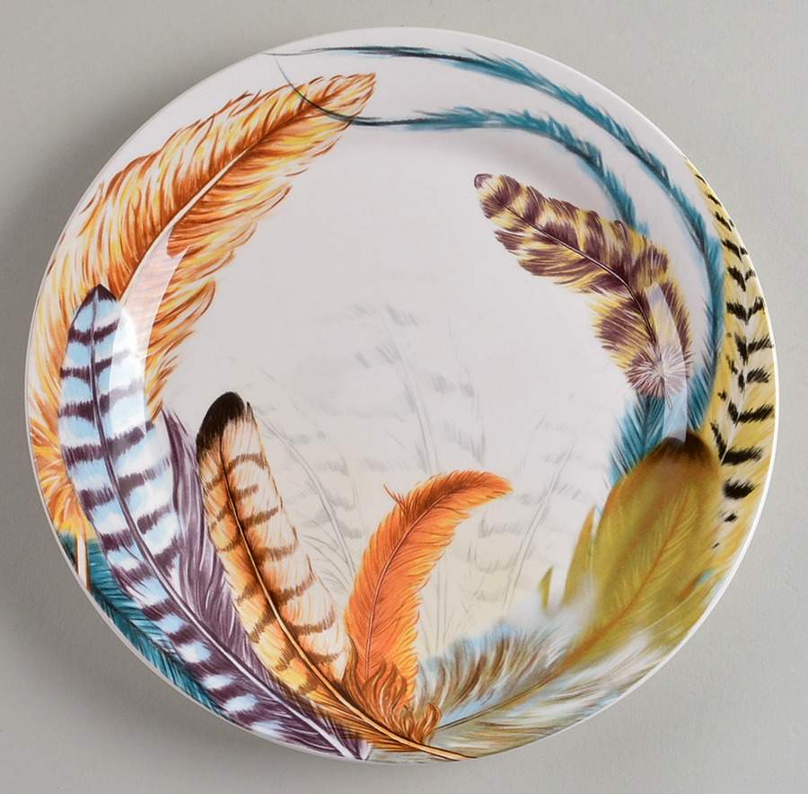 Feather (Multicolor) Salad Plate by Pier 1-1
