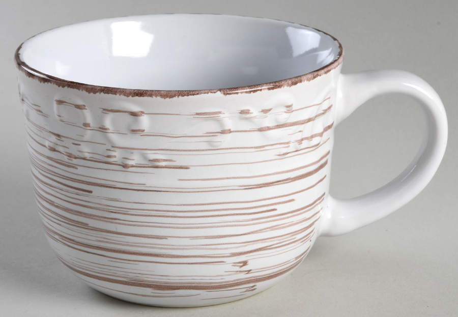 Trellis White Jumbo Soup Mug by Pfaltzgraff-1