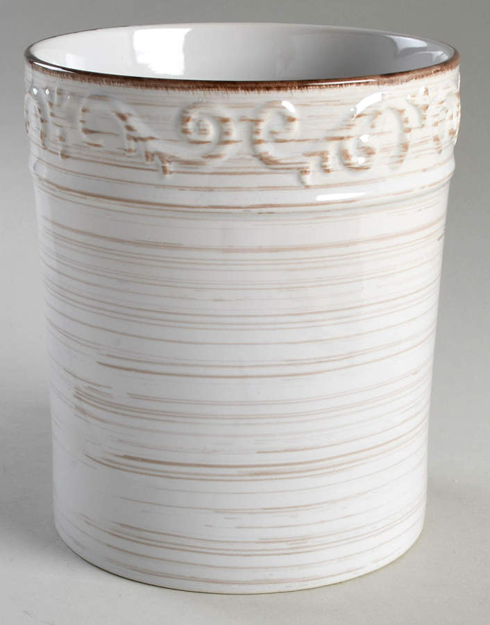 Trellis White Utensil Holder by Pfaltzgraff-1