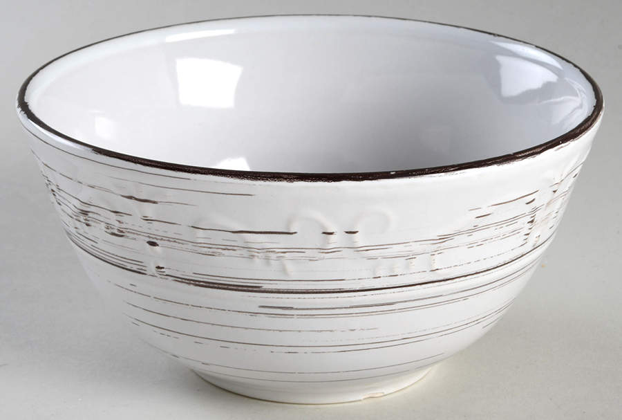 Trellis White Small Round Serving Bowl by Pfaltzgraff-1