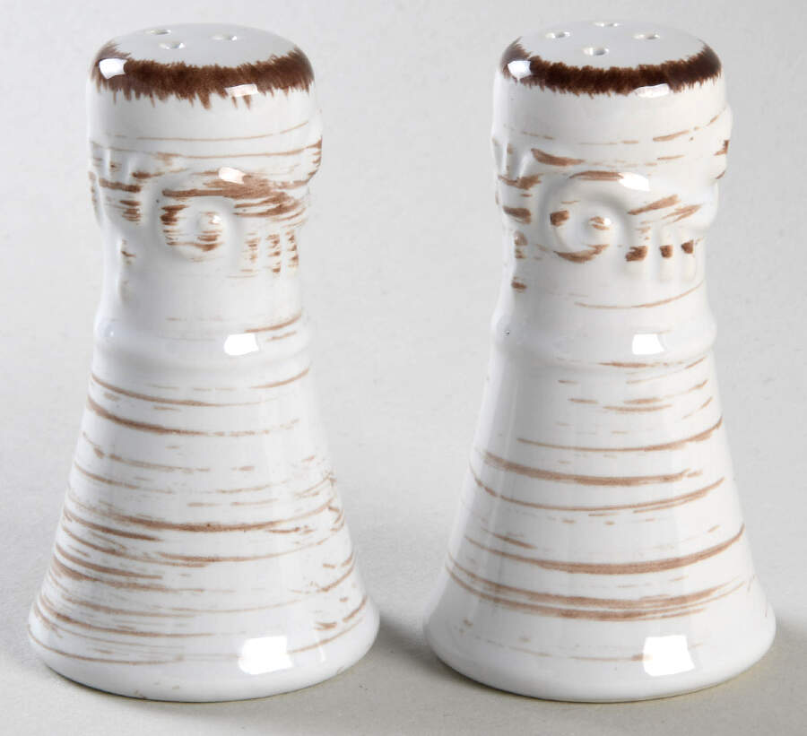Trellis White Salt & Pepper Set by Pfaltzgraff-1