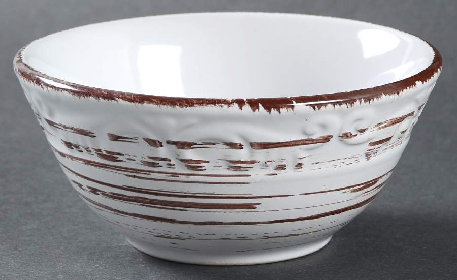 Trellis White Fruit/Dessert (Sauce) Bowl by Pfaltzgraff-1