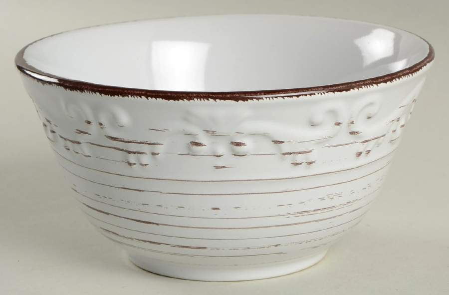 Trellis White Soup/Cereal Bowl by Pfaltzgraff-1