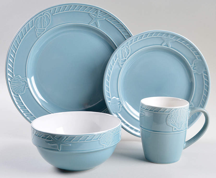 Antigua Blue 4 Piece Place Setting by Pfaltzgraff-1